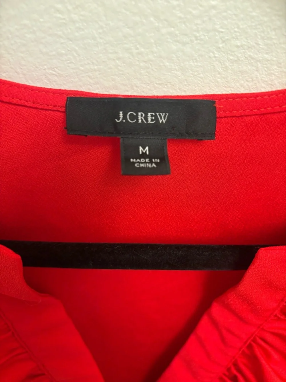 J.Crew Sleeveless Red V-Neck Ruffle Blouse Shell Top Medium - Picture 4 of 9